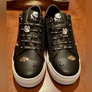Karl Lagerfeld Womens Cate Pins Lace Up Platform Sneaker Size 11m